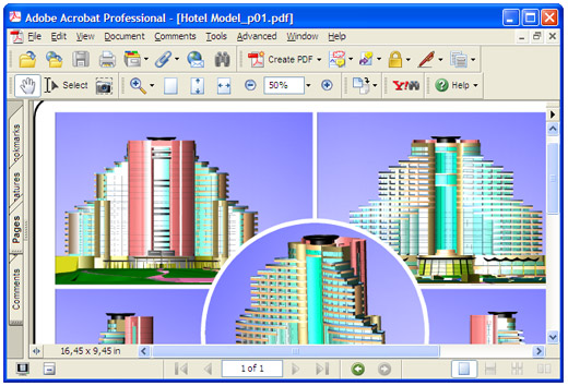 Konvertiertes Dokument in Adobe Acrobat.