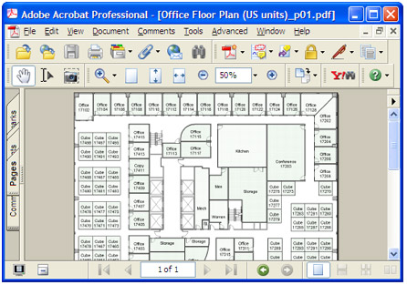 Konvertiertes Dokument in Adobe Acrobat.