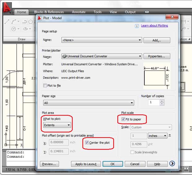 acad-plot-window-settings