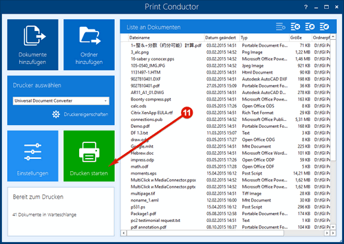 Drucken starten