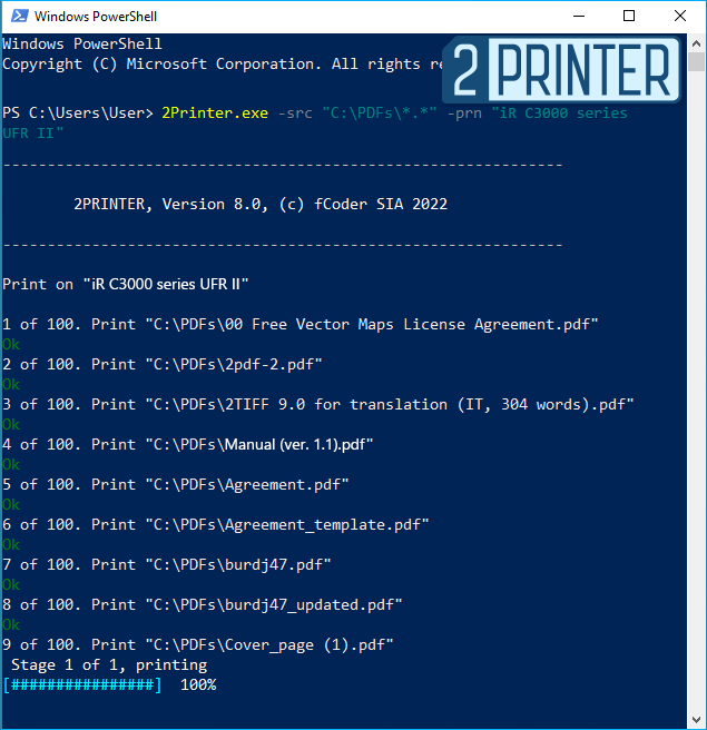 fCoder 2Printer 8.0 - Die Software für den Kommandozeilendruck erhält ein umfangreiches Update
